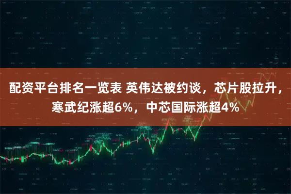 配资平台排名一览表 英伟达被约谈，芯片股拉升，寒武纪涨超6%，中芯国际涨超4%